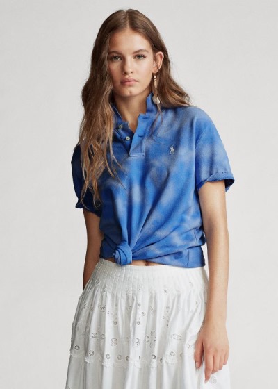 Women's Polo Ralph Lauren Classic Fit Frayed Polo Shirts | 476950XPB